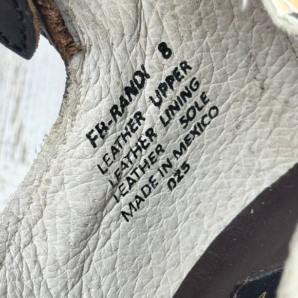 Freebird Randi Snakeskin Leather Boho Buckle Chunky Heels Booties Sandals size 8 - Picture 9 of 12